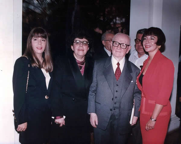 Alfonso Rumazo González with his daughter Lupe Rumazo