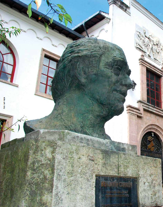 A bust of Benjamín Carrión in Quito, Ecuador.