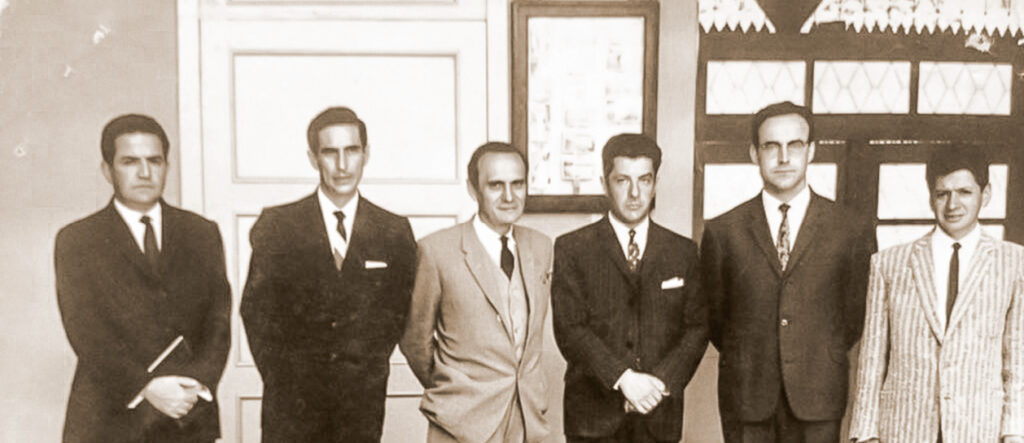 Eugenio Moreno Heredia, Jacinto Cordero Espinosa, Antonio Lloret Bastidas, Arturo Cuesta Heredia, José López Rueda and Efraín Jara Idrovo